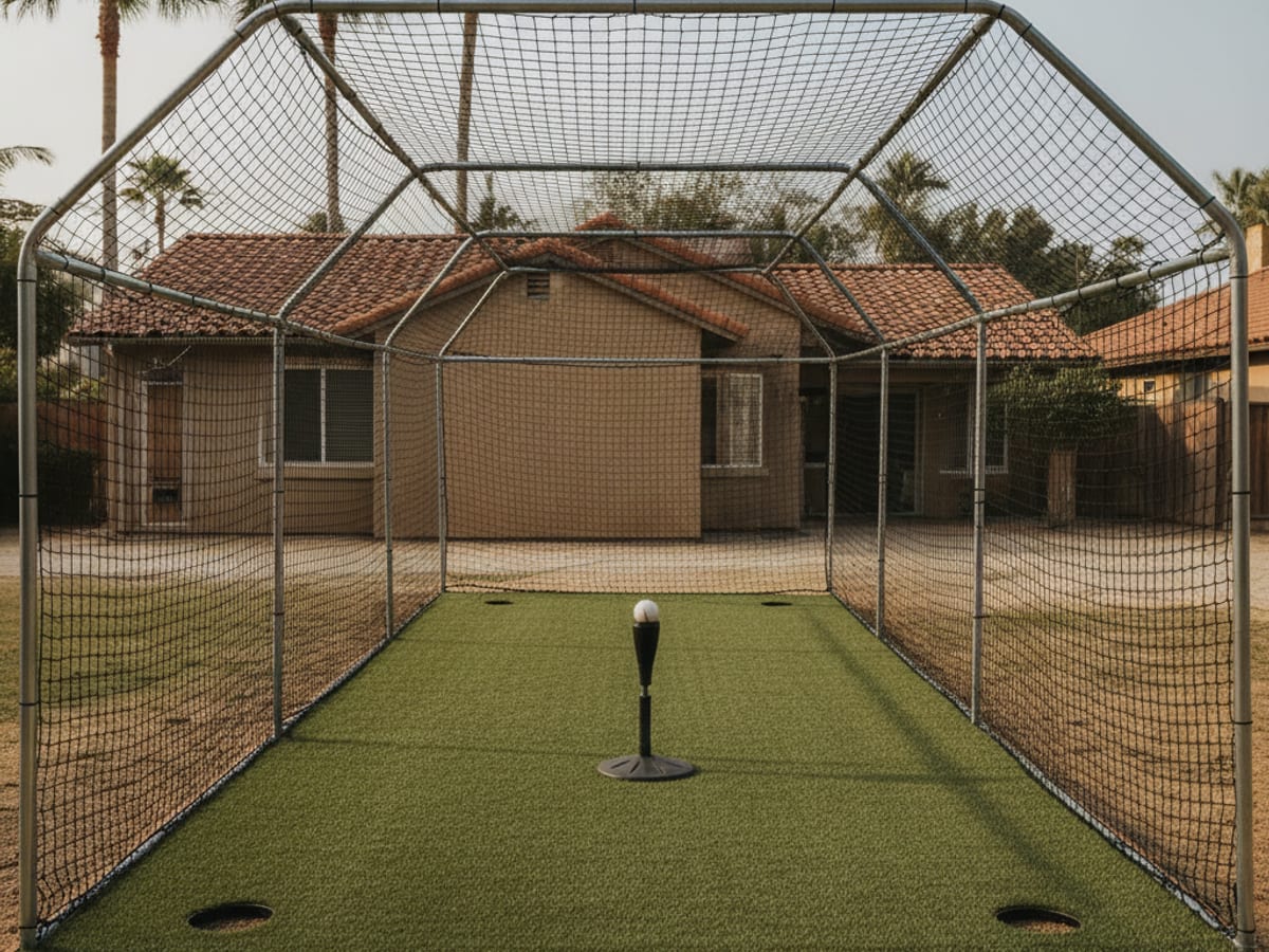 Athletic artificial turf field with shock pad layer being installed in a San Diego backyard sports area
